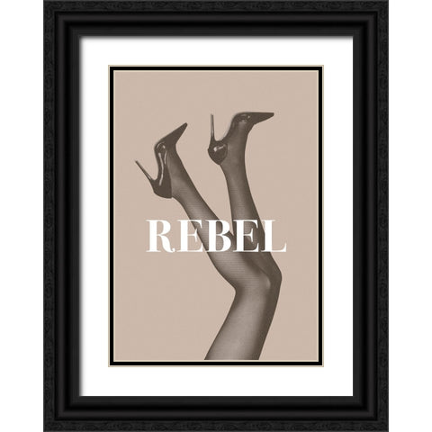 Rebel 3 Black Ornate Wood Framed Art Print with Double Matting by Pictufy Studio III