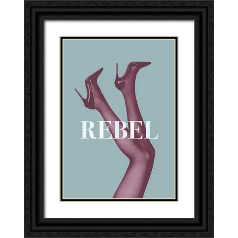 Rebel 4 Black Ornate Wood Framed Art Print with Double Matting by Pictufy Studio III