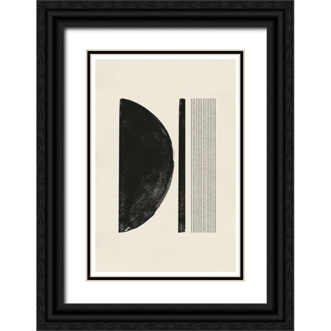 Zen Nr3 Black Ornate Wood Framed Art Print with Double Matting by The Miuus Studio