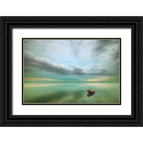 Boat... Black Ornate Wood Framed Art Print with Double Matting by Browko, Krzysztof