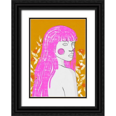 Amazone Black Ornate Wood Framed Art Print with Double Matting by Treechild