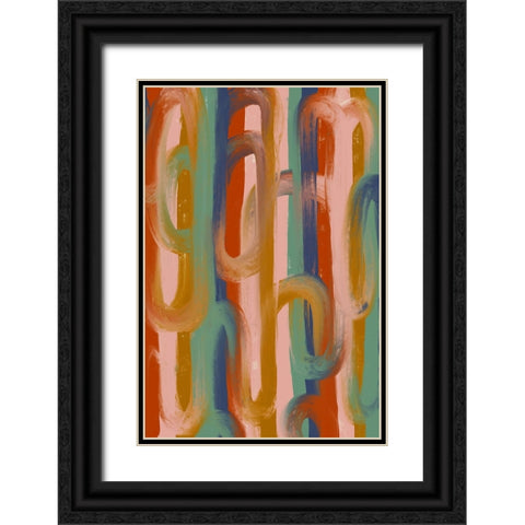 Chains Black Ornate Wood Framed Art Print with Double Matting by Treechild