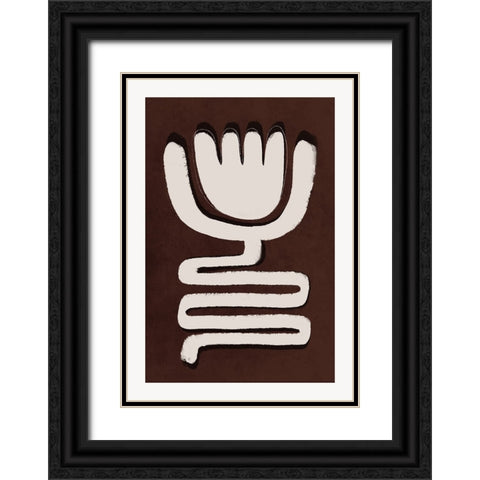 The Flower Of Life Black Ornate Wood Framed Art Print with Double Matting by Treechild