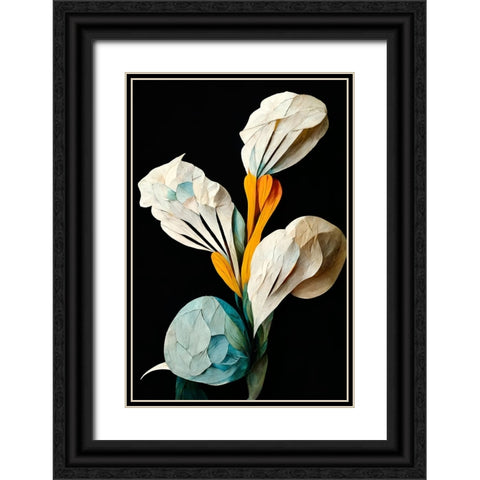 Galodia Black Ornate Wood Framed Art Print with Double Matting by Treechild