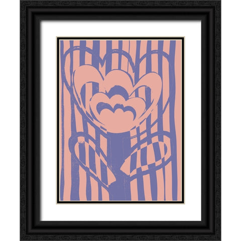 Giant Flower Black Ornate Wood Framed Art Print with Double Matting by Treechild