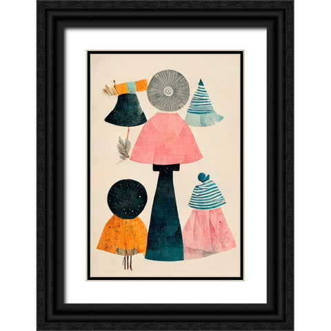 Giant Mushroom Black Ornate Wood Framed Art Print with Double Matting by Treechild