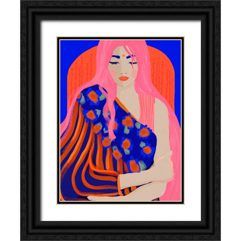 The Inner Peace Black Ornate Wood Framed Art Print with Double Matting by Treechild