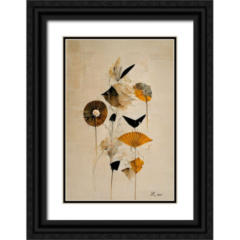 Kukkia Black Ornate Wood Framed Art Print with Double Matting by Treechild