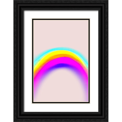 Space (Rainbow) No 5 Black Ornate Wood Framed Art Print with Double Matting by Treechild