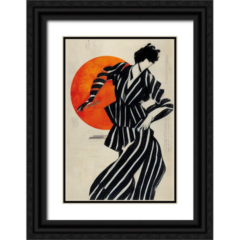 The Dancer Black Ornate Wood Framed Art Print with Double Matting by Treechild