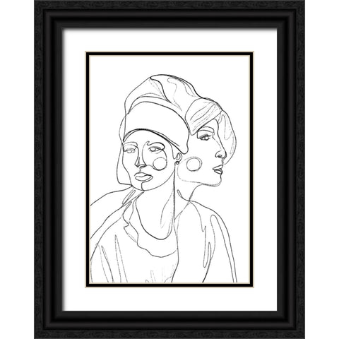 Then And Now Black Ornate Wood Framed Art Print with Double Matting by Treechild