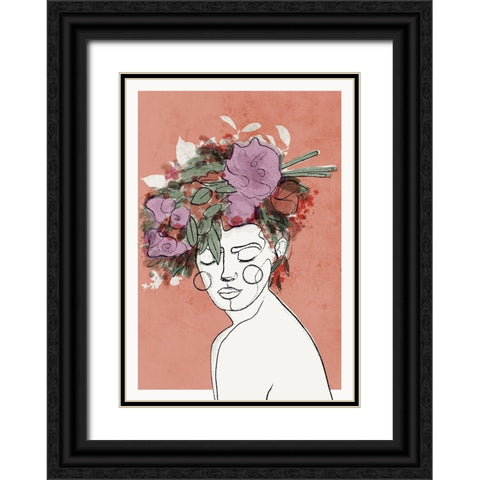The Scent Of Flowers Black Ornate Wood Framed Art Print with Double Matting by Treechild