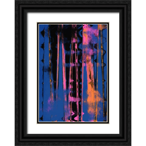 Time Machine (Blue) Black Ornate Wood Framed Art Print with Double Matting by Treechild