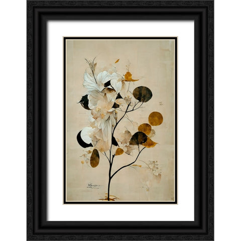 Tree Of Luck Black Ornate Wood Framed Art Print with Double Matting by Treechild