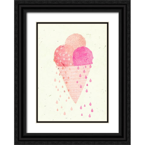 Yummy Ice Black Ornate Wood Framed Art Print with Double Matting by Treechild