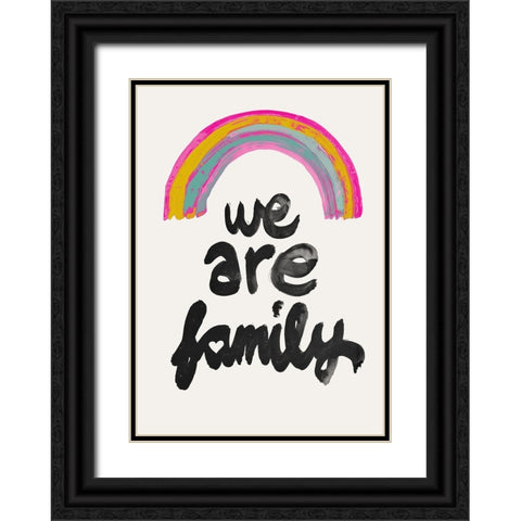 We Are Family Black Ornate Wood Framed Art Print with Double Matting by Treechild