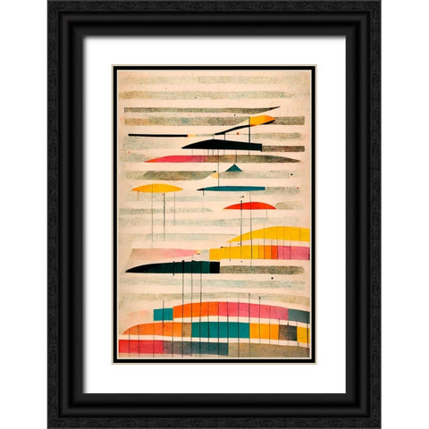 Hagn Black Ornate Wood Framed Art Print with Double Matting by Treechild