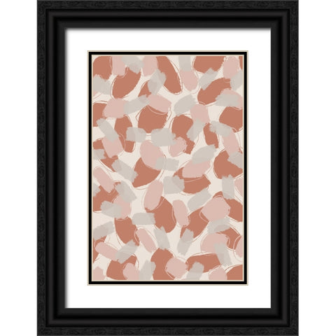 Soft Pastel Brush Strokes Black Ornate Wood Framed Art Print with Double Matting by Treechild