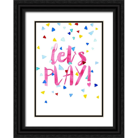 Lets Play! Black Ornate Wood Framed Art Print with Double Matting by Treechild