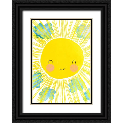 Matahari Black Ornate Wood Framed Art Print with Double Matting by Treechild