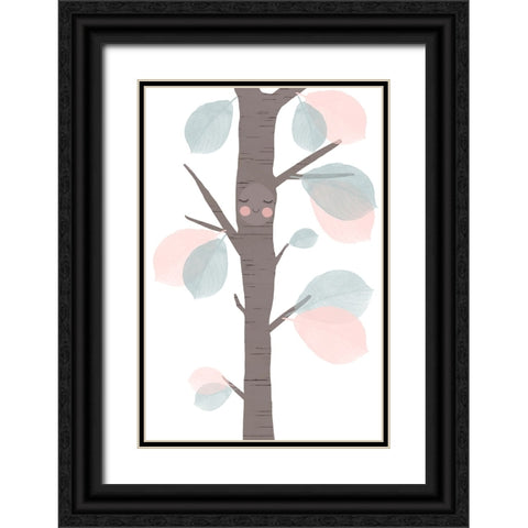 Little Tree Black Ornate Wood Framed Art Print with Double Matting by Treechild