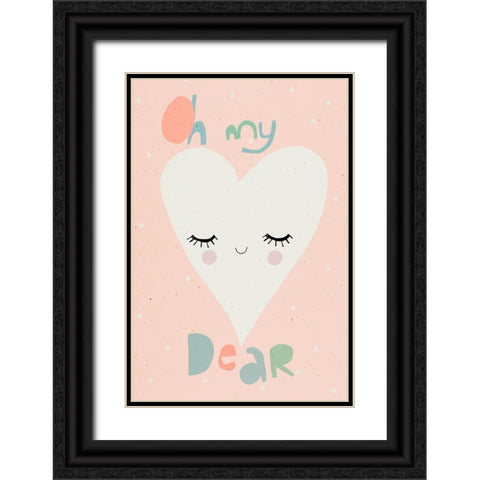 Oh My Dear Black Ornate Wood Framed Art Print with Double Matting by Treechild