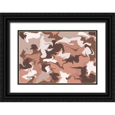 Mixed Pastel Colors Square Black Ornate Wood Framed Art Print with Double Matting by Treechild