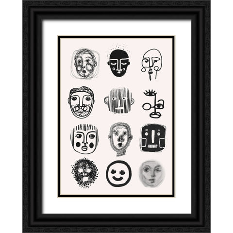 Twelve Black Ornate Wood Framed Art Print with Double Matting by Treechild