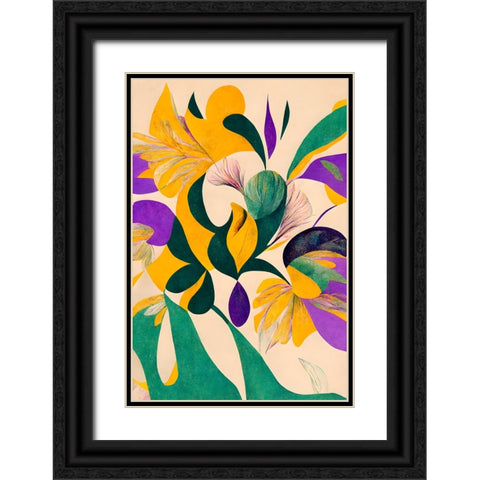 Spring flowers Black Ornate Wood Framed Art Print with Double Matting by Treechild