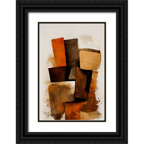 Turf Black Ornate Wood Framed Art Print with Double Matting by Treechild