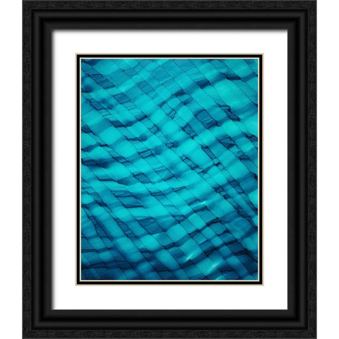 Teally Ripple Black Ornate Wood Framed Art Print with Double Matting by Mann, Tara