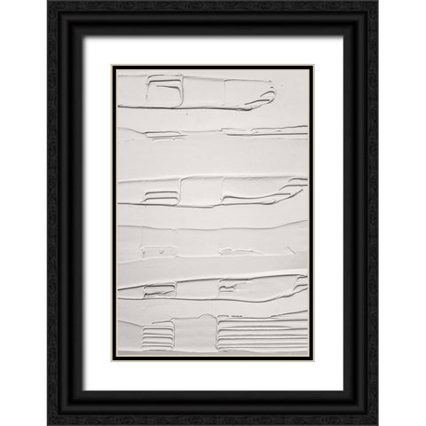 Mud Texture 01 Black Ornate Wood Framed Art Print with Double Matting by Pictufy Studio III