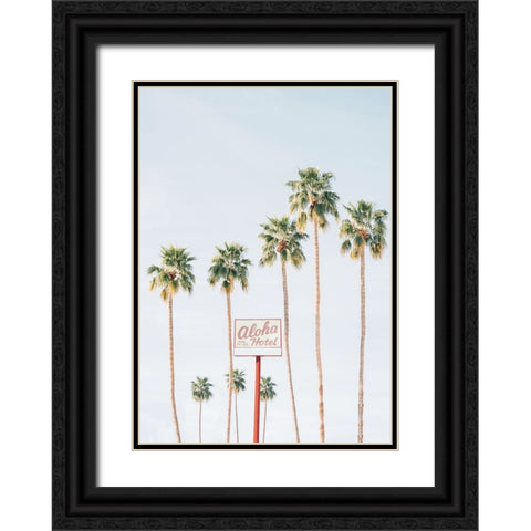 Aloha Hotel Black Ornate Wood Framed Art Print with Double Matting by Pienaar, Kathrin
