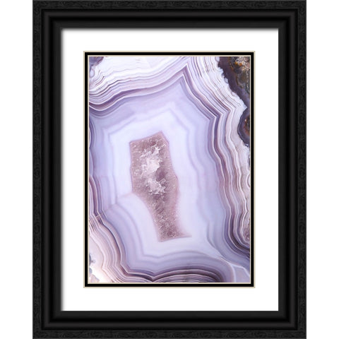 Purple Agate Black Ornate Wood Framed Art Print with Double Matting by Pienaar, Kathrin
