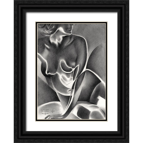 Solarised Roundism - 16-06-22 Black Ornate Wood Framed Art Print with Double Matting by Akkers, Corne