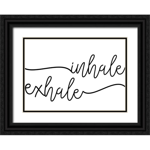 Inhale x Exhale Black Ornate Wood Framed Art Print with Double Matting by Pienaar, Kathrin