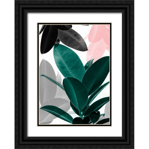 Leaf Play Black Ornate Wood Framed Art Print with Double Matting by Pienaar, Kathrin