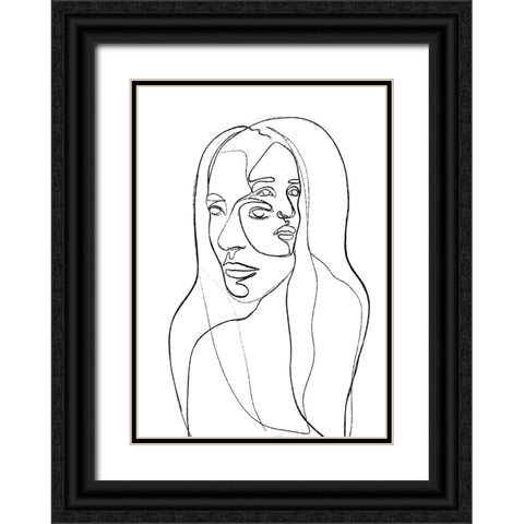 Thoughts Black Ornate Wood Framed Art Print with Double Matting by Treechild