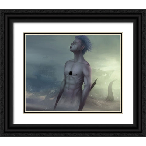 Holo Black Ornate Wood Framed Art Print with Double Matting by Griesel, Jolene