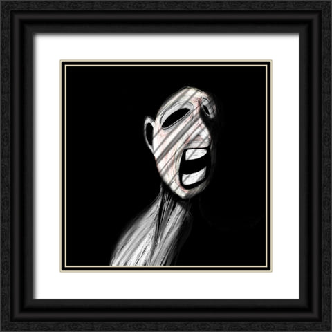 Depretion Black Ornate Wood Framed Art Print with Double Matting by Jarotdjunaedi