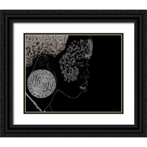 Mursi Girl II Black Ornate Wood Framed Art Print with Double Matting by Amihere, Lord