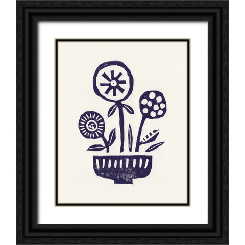Native Flowers Black Ornate Wood Framed Art Print with Double Matting by Galitsyna, Alisa