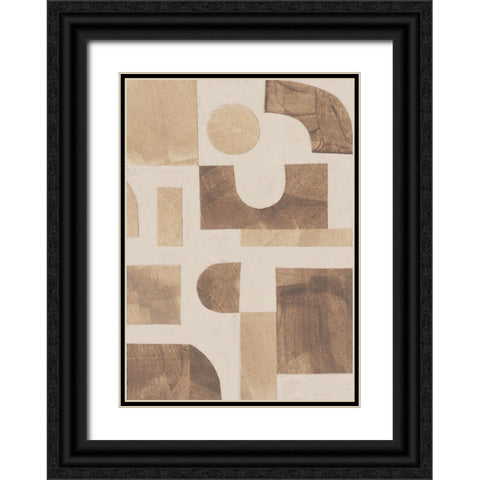 Puzzle #2 Black Ornate Wood Framed Art Print with Double Matting by Galitsyna, Alisa
