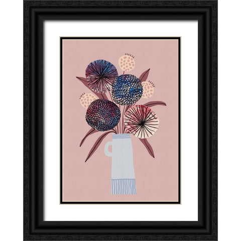 Wildflower Bloom Black Ornate Wood Framed Art Print with Double Matting by Galitsyna, Alisa