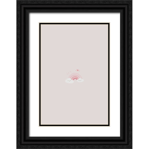 Pink Rainbow Black Ornate Wood Framed Art Print with Double Matting by Thai, Xuan