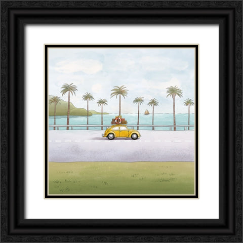 Summer Trip Black Ornate Wood Framed Art Print with Double Matting by Thai, Xuan