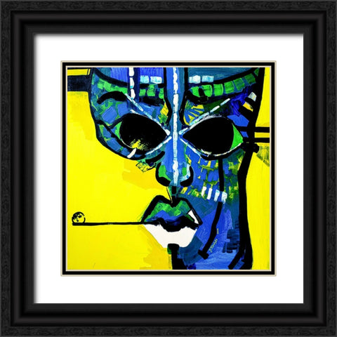 Half Black Ornate Wood Framed Art Print with Double Matting by Belickiene, Julija