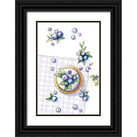 Blueberry Cake Black Ornate Wood Framed Art Print with Double Matting by Thai, Xuan