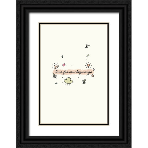New year new beginning Black Ornate Wood Framed Art Print with Double Matting by Thai, Xuan