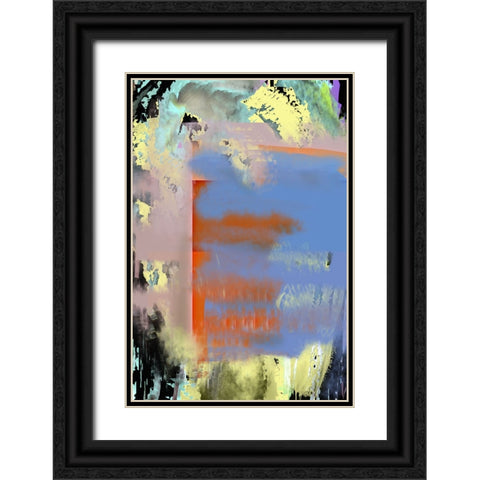 Deep Blue Black Ornate Wood Framed Art Print with Double Matting by Silva, Dpaulinos